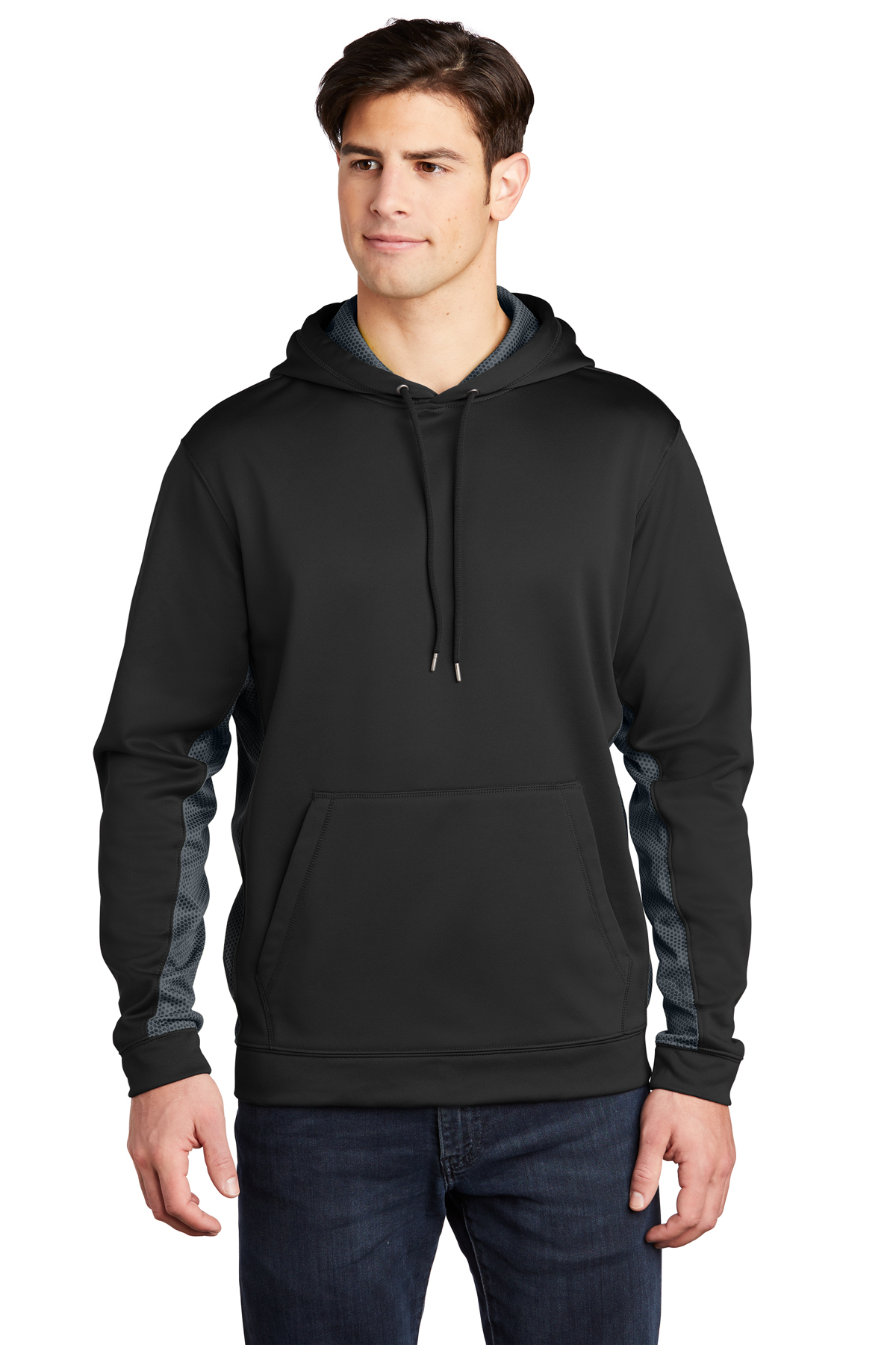 Sport-Tek ® Sport-Wick ® CamoHex Fleece Colorblock Hooded Pullover ...
