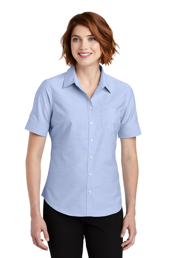 Port Authority ® Ladies Short Sleeve SuperPro ™ Oxford Shirt | Product ...