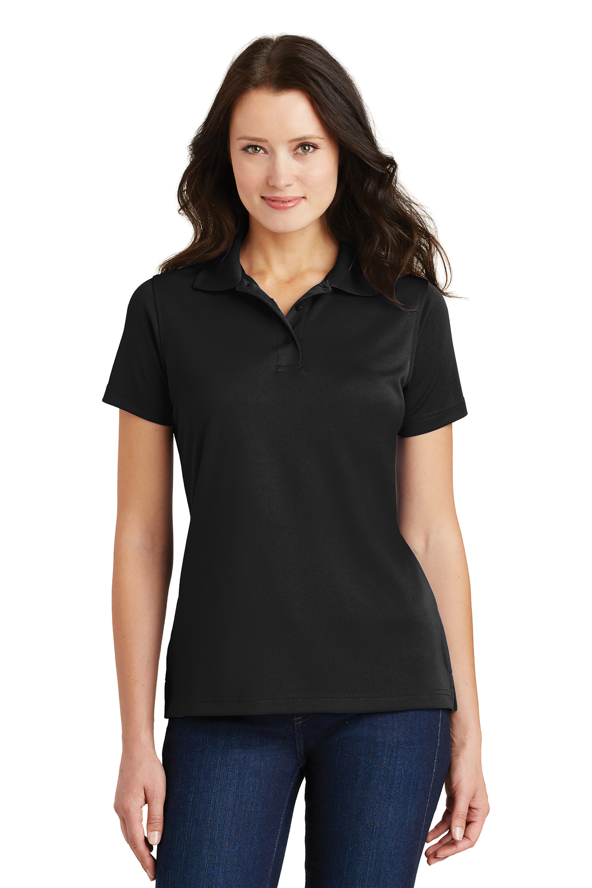 Port Authority Ladies Poly-Charcoal Blend Pique Polo | Product | SanMar