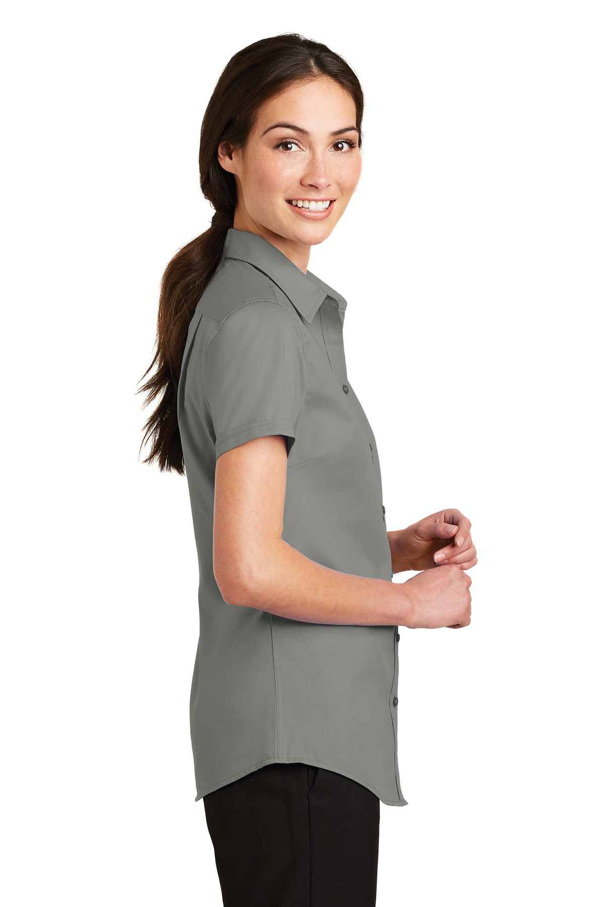 Port Authority Ladies Short Sleeve SuperPro Twill Shirt | Product ...