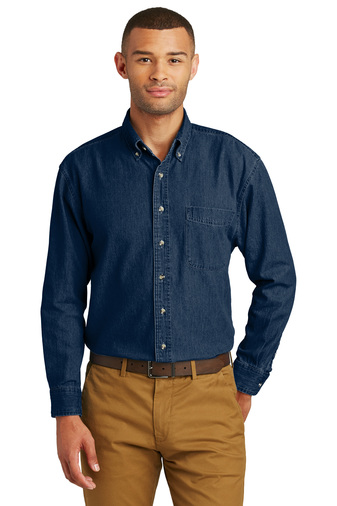 Port & Company - Long Sleeve Value Denim Shirt | Product | SanMar