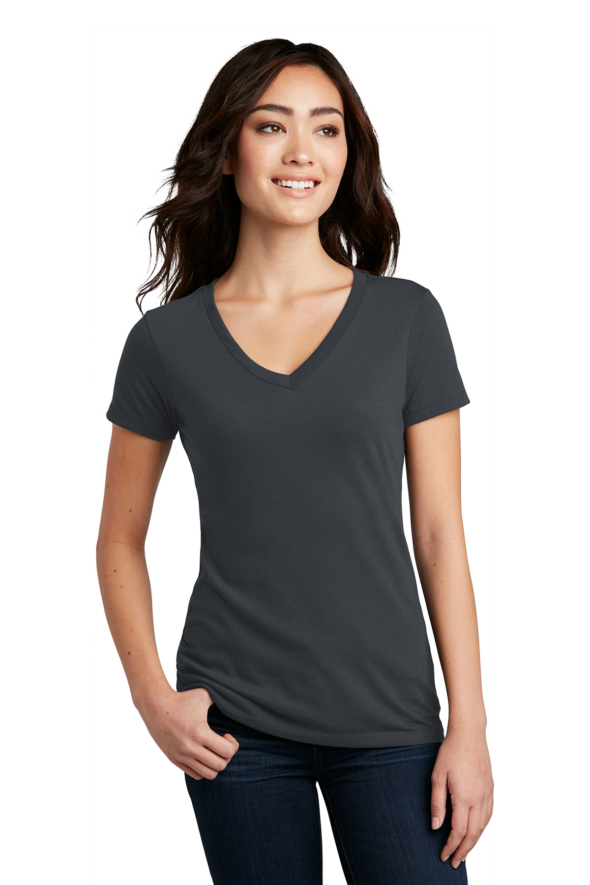 DM1190L District Made Perfect Blend V-Neck Tee