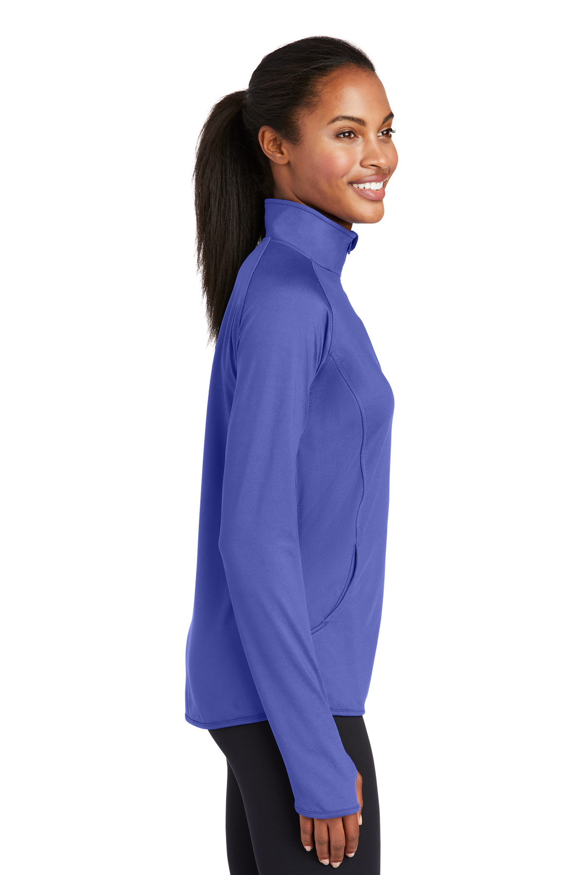 Sport-Tek Ladies Sport-Wick Stretch 1/4-Zip Pullover | Product ...