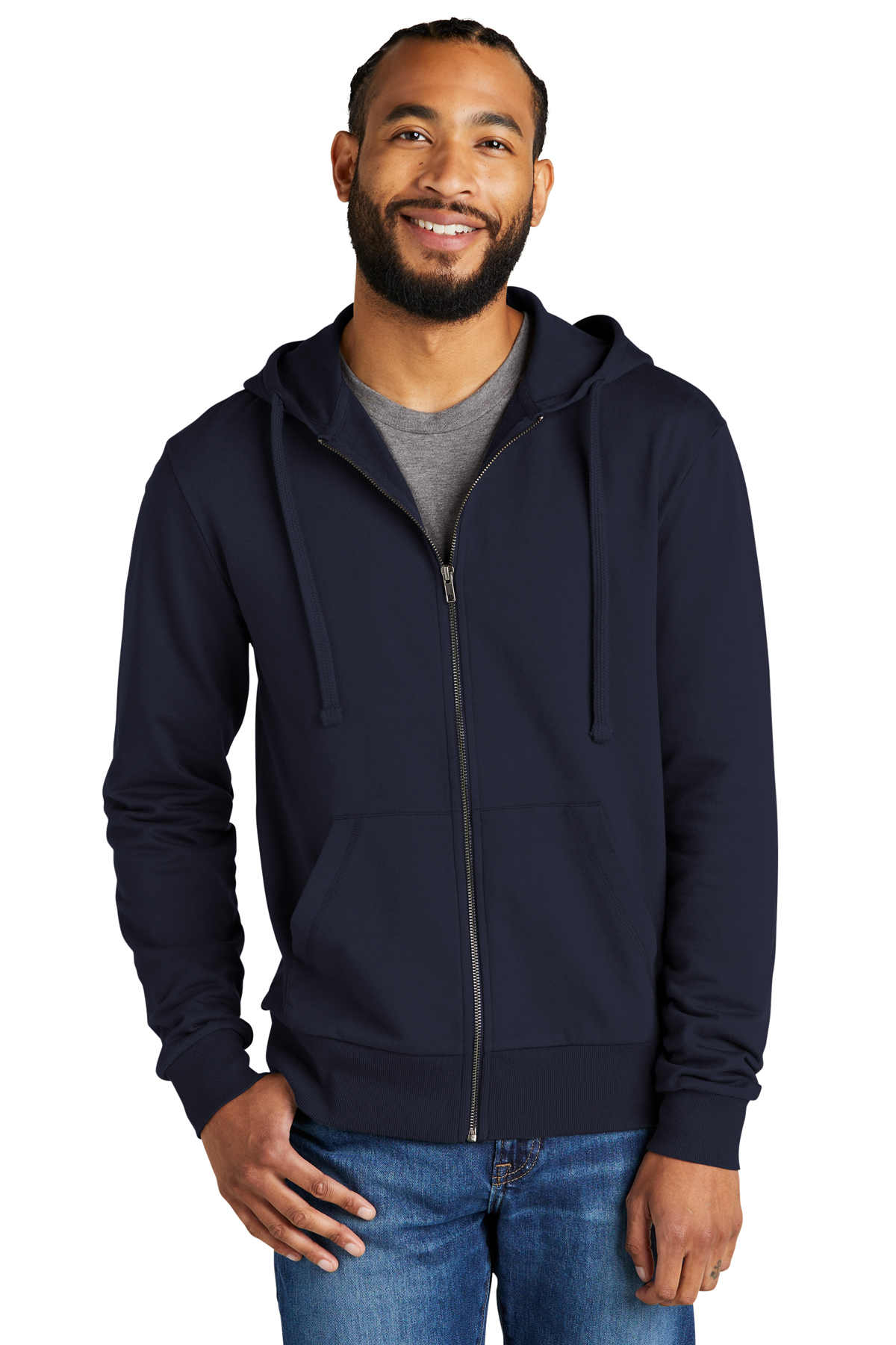 Allmade Unisex Organic French Terry Full-Zip Hoodie | Product | SanMar