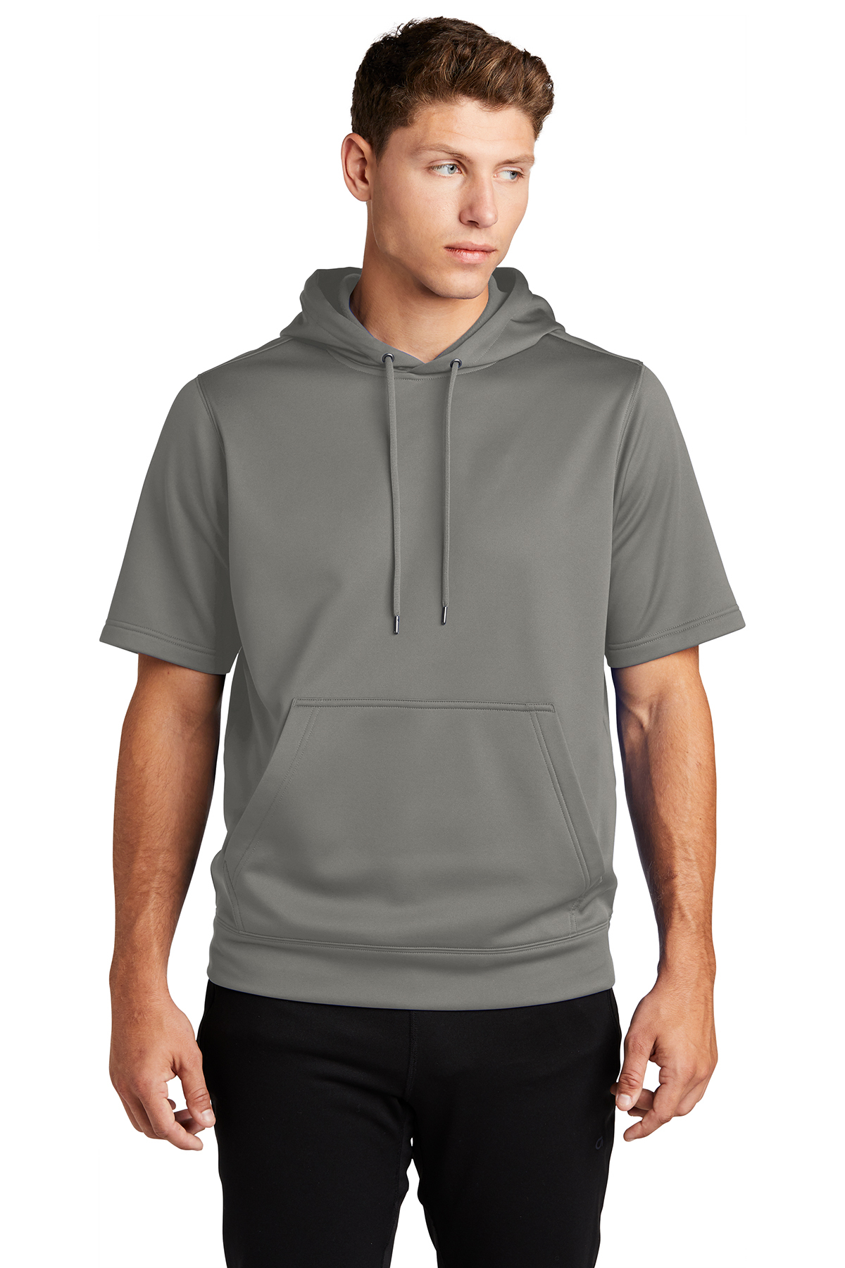 Sport-Tek Sport-Wick Fleece Short Sleeve Hooded Pullover