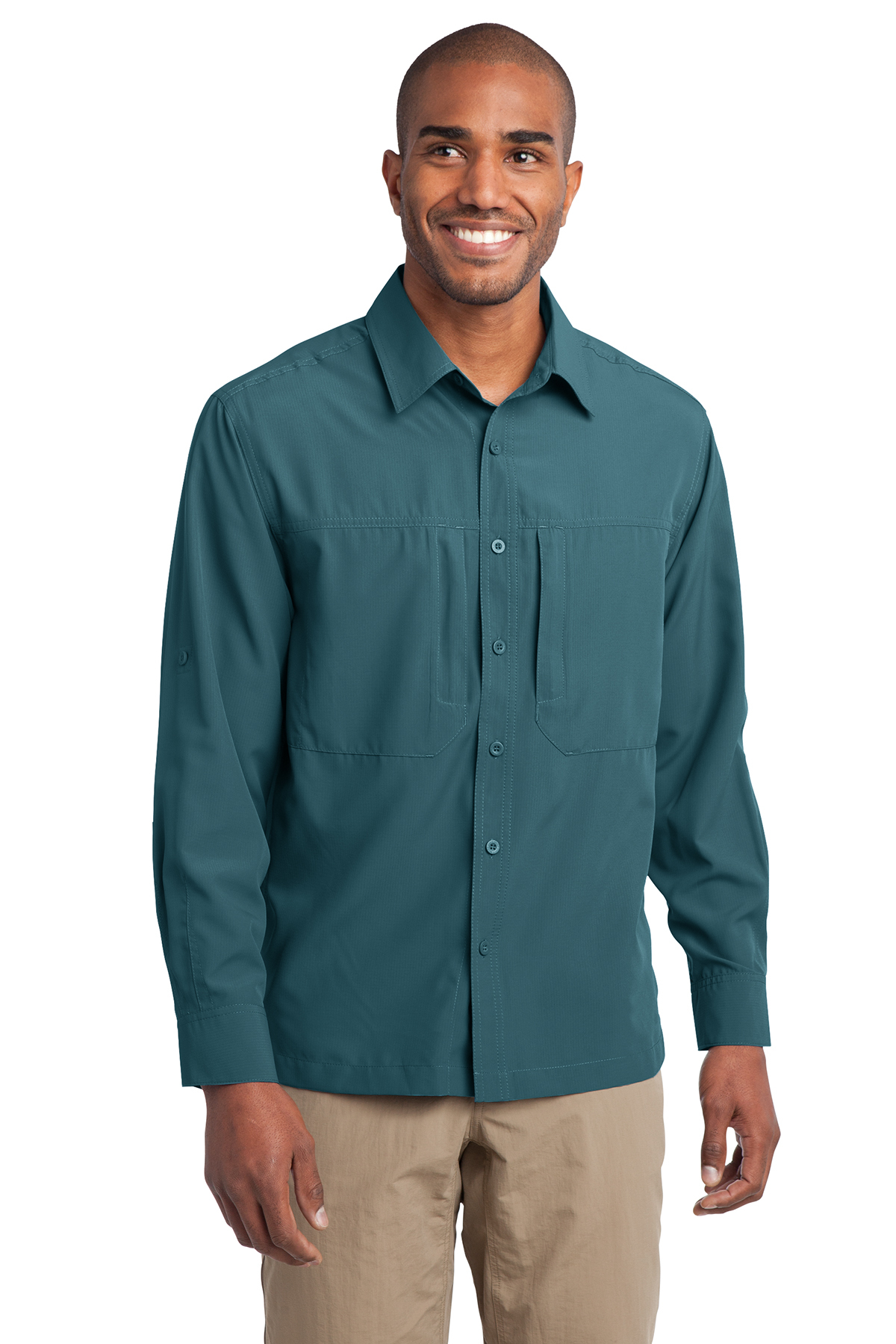 <b>CLOSEOUT</b> Eddie Bauer - Long Sleeve Performance Travel Shirt, Product