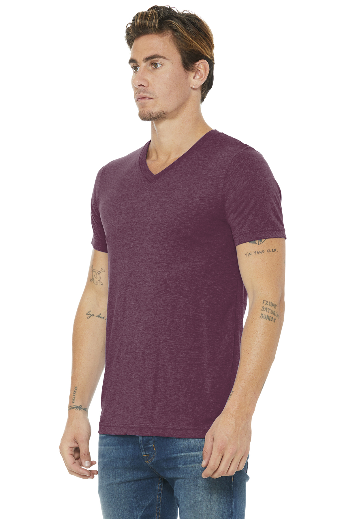 BELLA+CANVAS Unisex Triblend Short Sleeve V-Neck Tee | Product ...