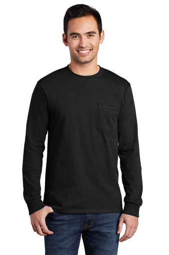 Port & Company Long Sleeve Essential Pocket Tee | Product | SanMar