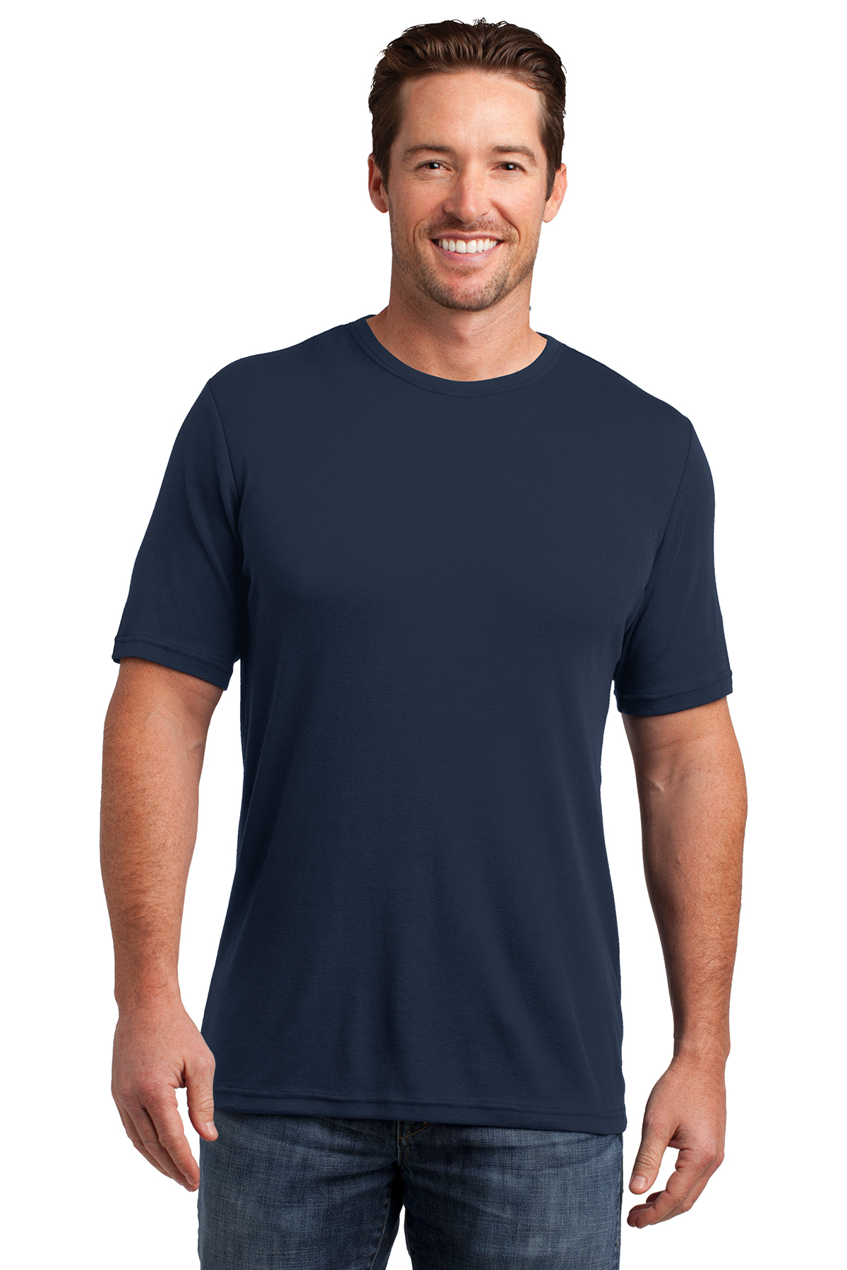 District Made Mens Mini Rib Crew Tee | Product | SanMar