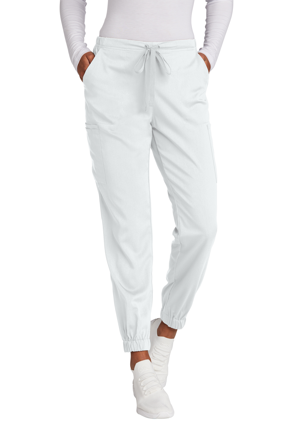 Women White Solid Relaxed Fit High Rise Organic Cotton Joggers  Fitkin