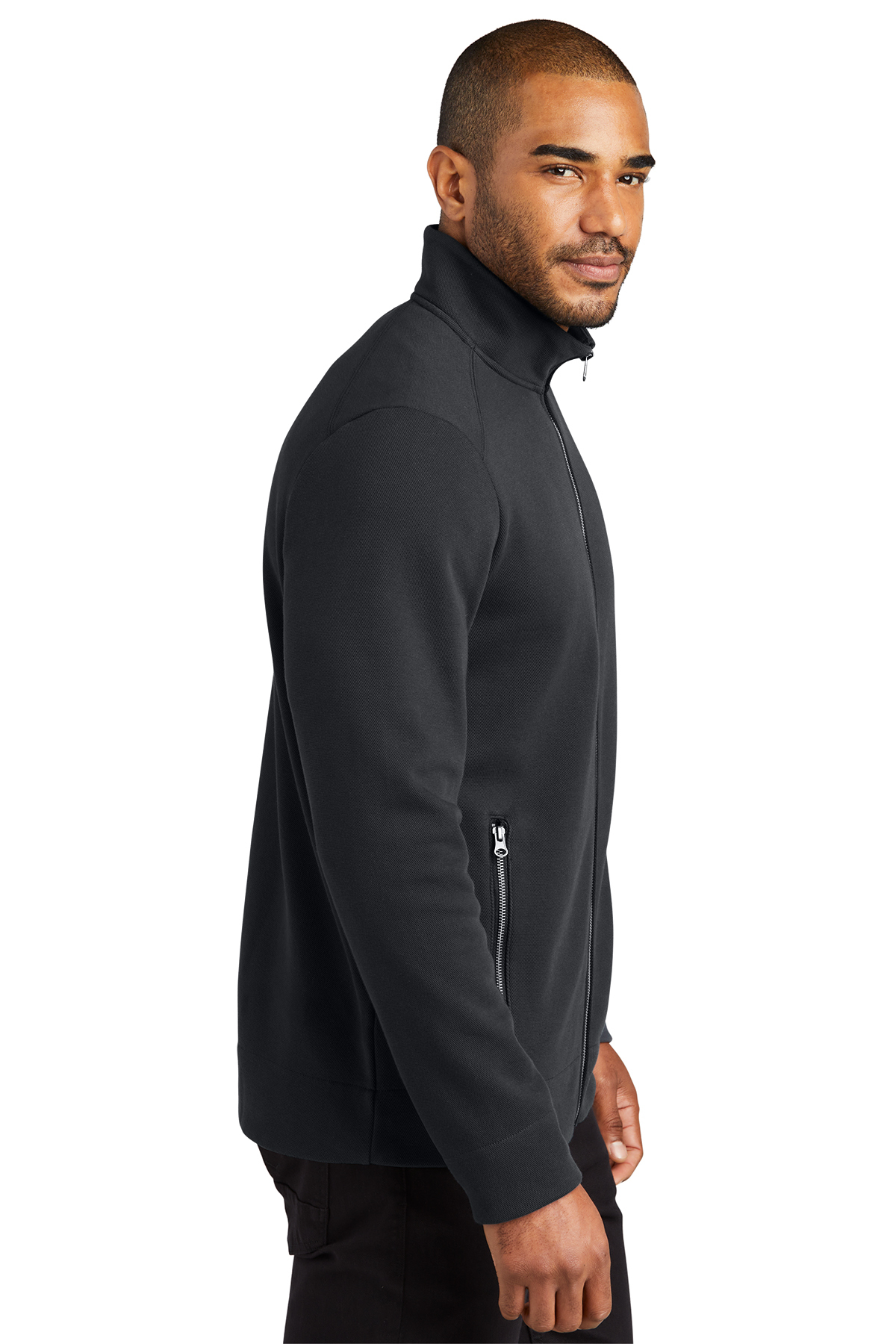 Yelete Micro-Fleece Activewear Full Zip Jacket & Pant Set Charcoal