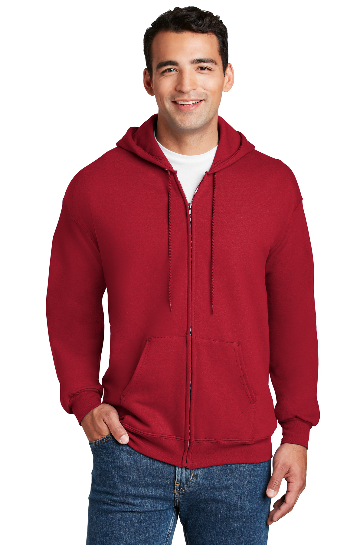 Hanes red clearance zip hoodie