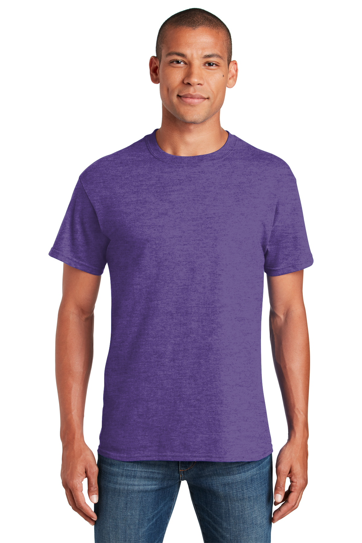 pre-loved authCHANEL size 40 purple cotton short sleeve henley $2200 P01