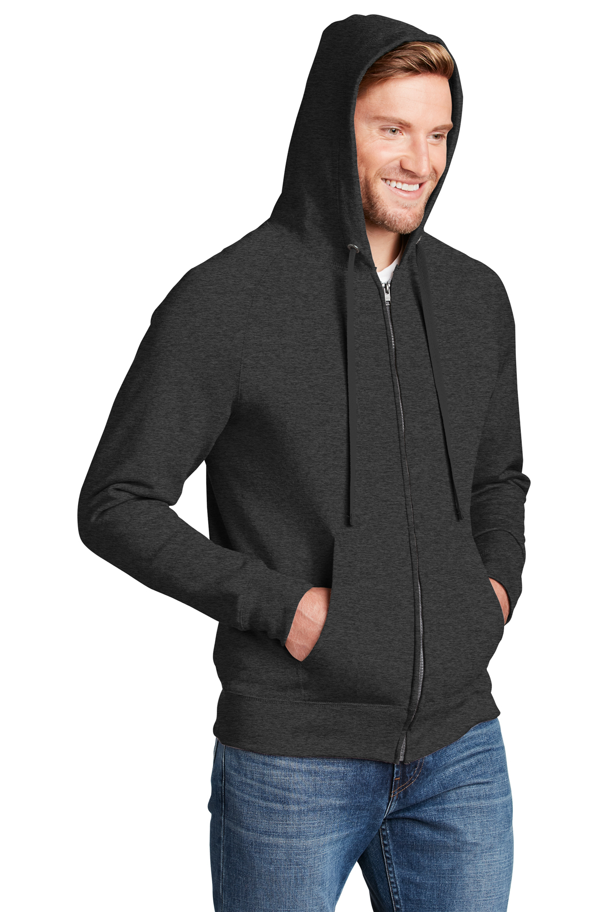 Hanes Nano Full-Zip Hooded Sweatshirt | Product | SanMar