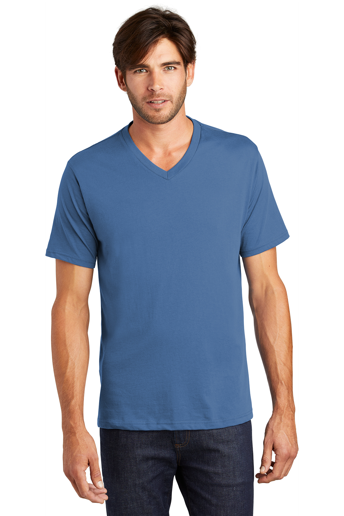 District Made Mens Perfect Weight V-Neck Tee | Product | SanMar