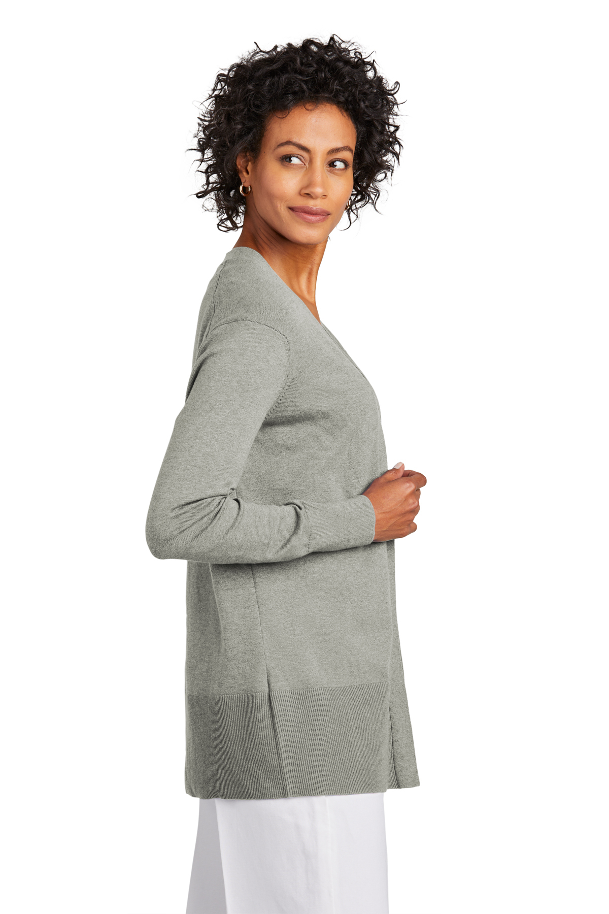 Brooks Brothers Women’s Cotton Stretch Long Cardigan Sweater | Product ...