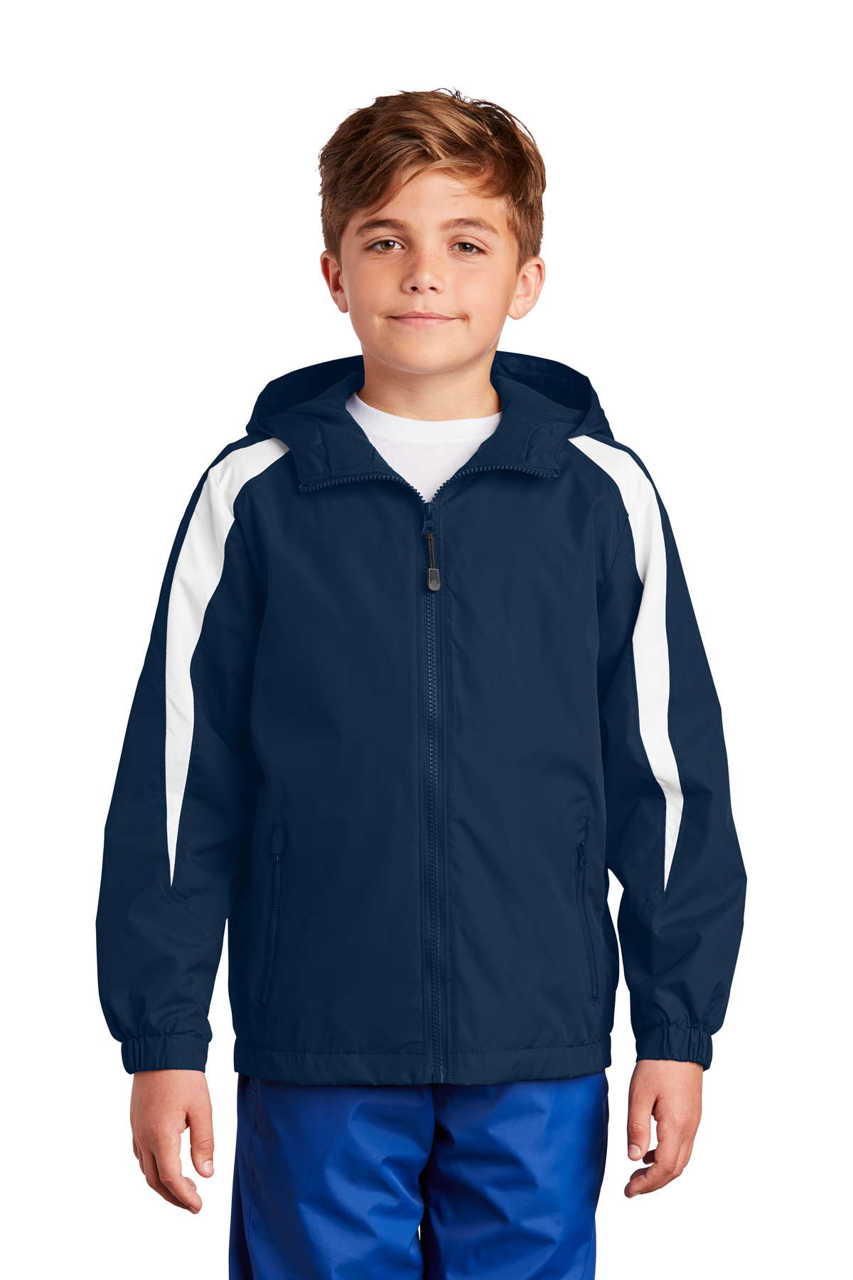 Sport-Tek Youth Fleece-Lined Colorblock Jacket | Product | Sport-Tek