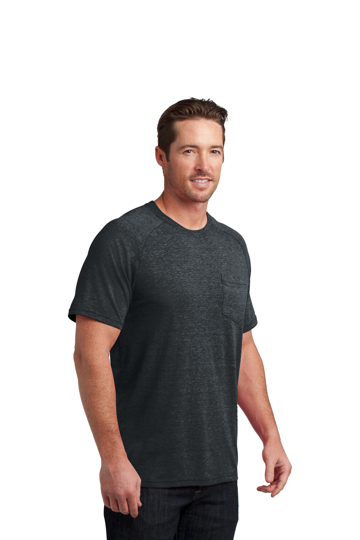 CLOSEOUT District Made Mens Tri-Blend Pocket Tee | Product | SanMar