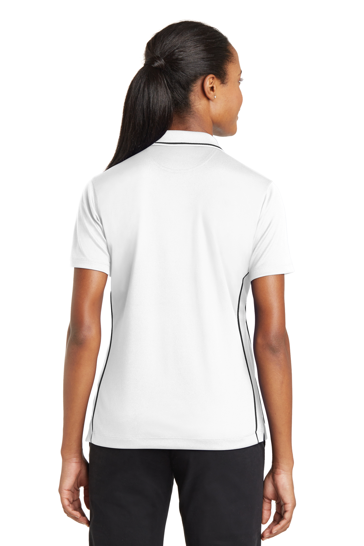 Sport-Tek Ladies Dri-Mesh Polo with Tipped Collar and Piping