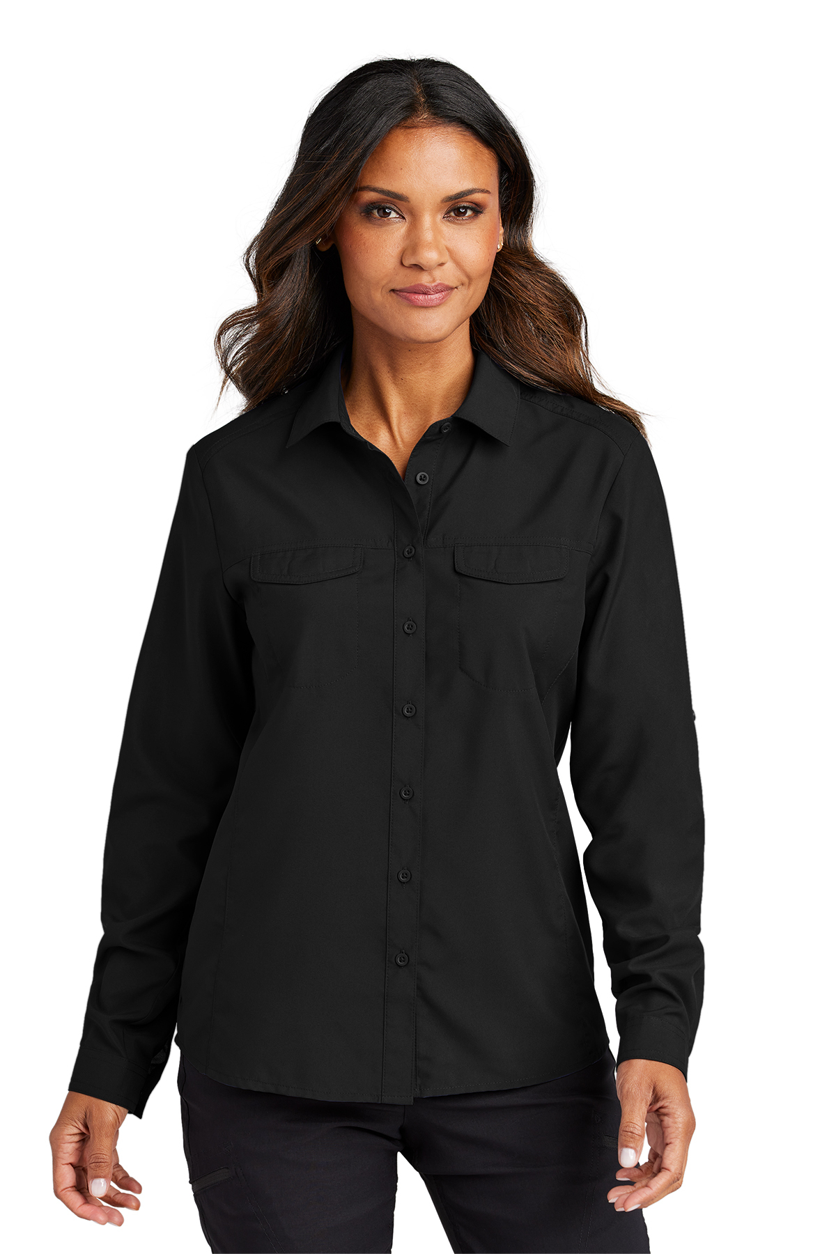 Port Authority Ladies Long Sleeve UV Daybreak Shirt | Product | SanMar