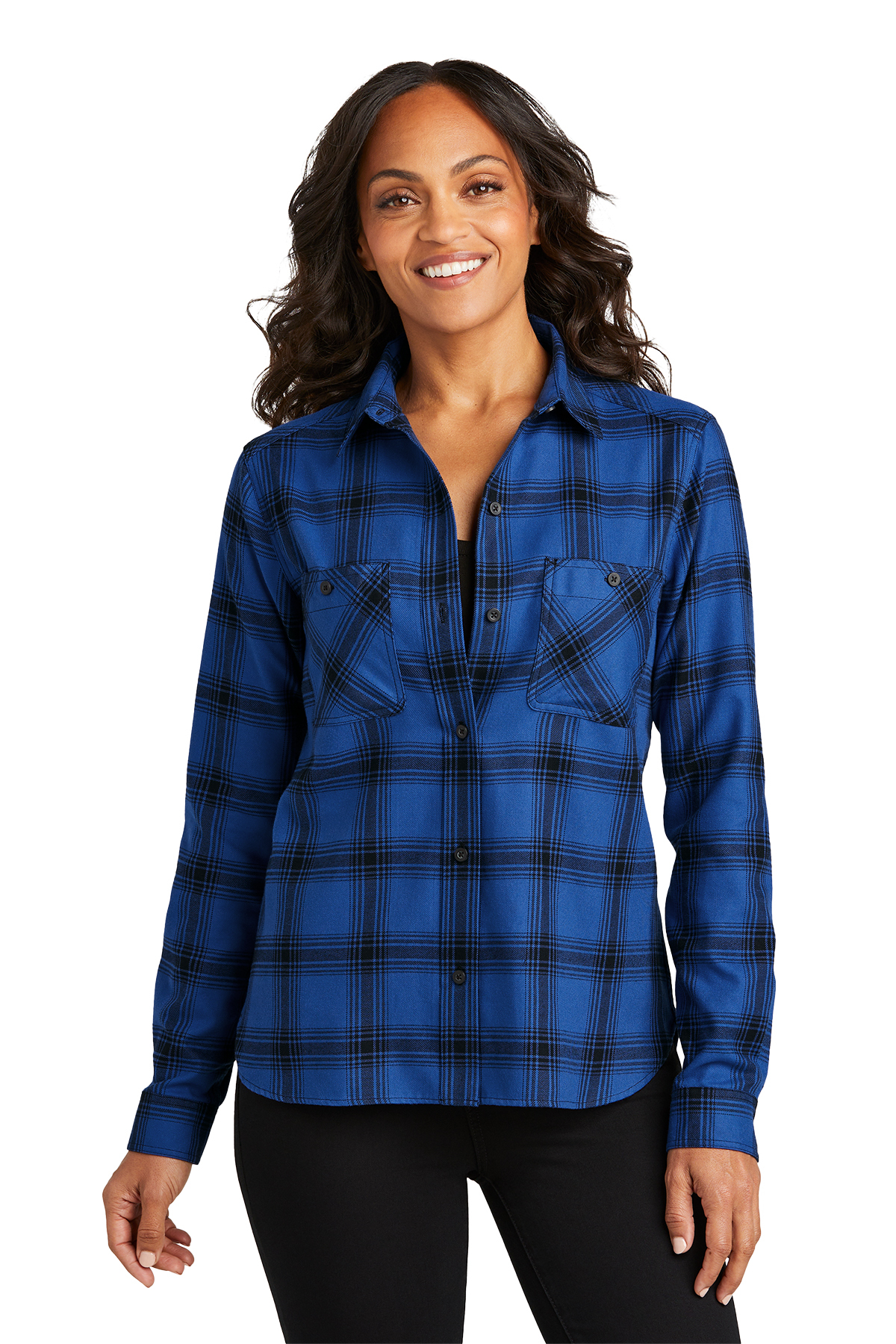 Port Authority Ladies Plaid Flannel Shirt | Product | SanMar