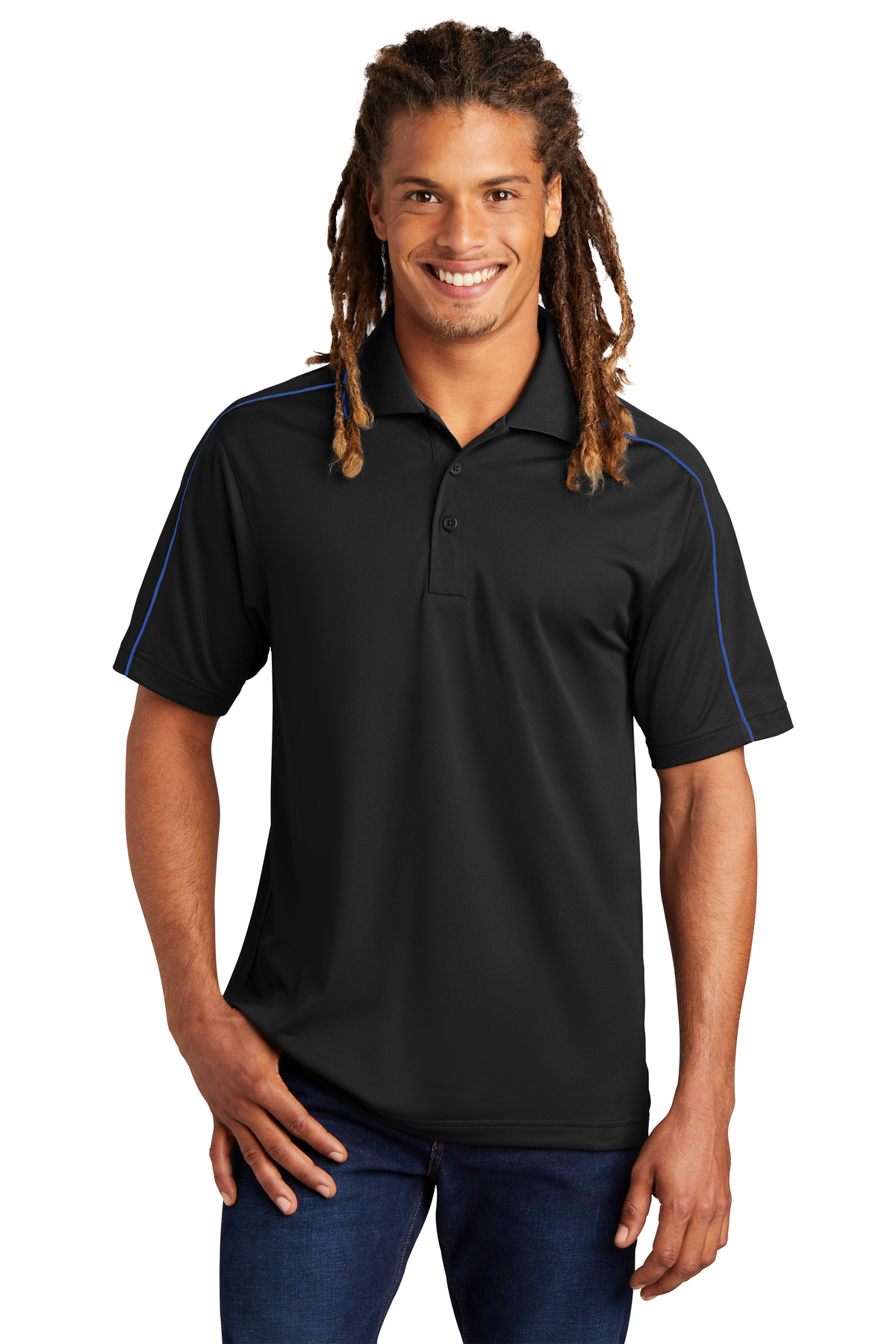 Sport-Tek Ladies Micropique Sport-Wick Piped Polo. Lst653