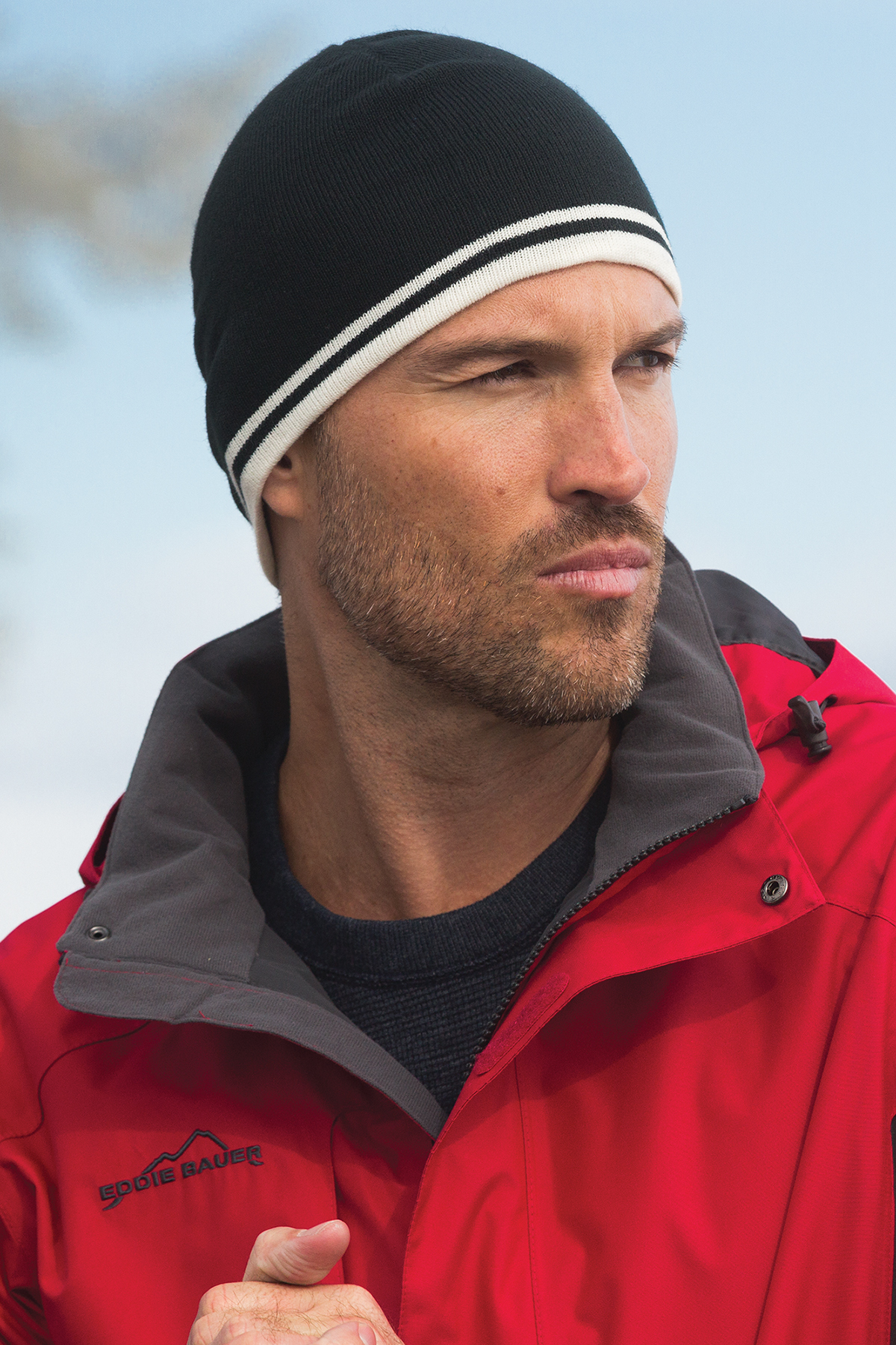 Port & Company - Fine Knit Skull Cap with Stripes | Product