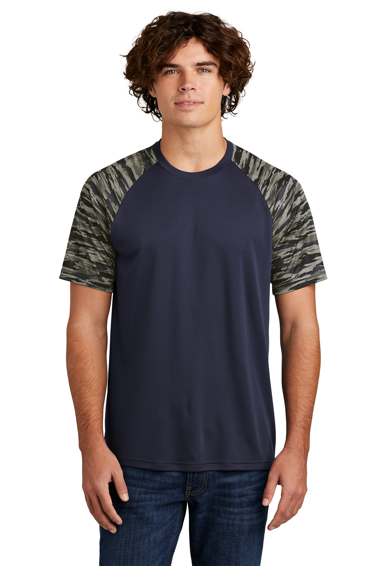 Sport-Tek Drift Camo Colorblock Tee | Product | SanMar