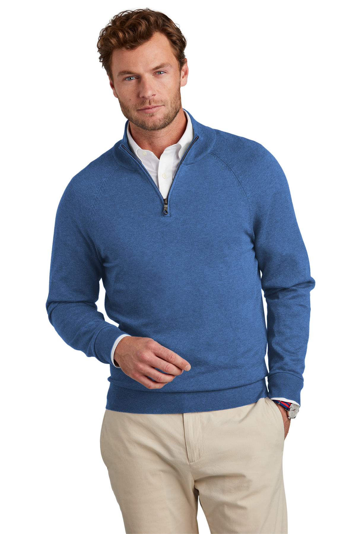 Brooks Brothers Cotton Stretch 1/4-Zip Sweater, Product