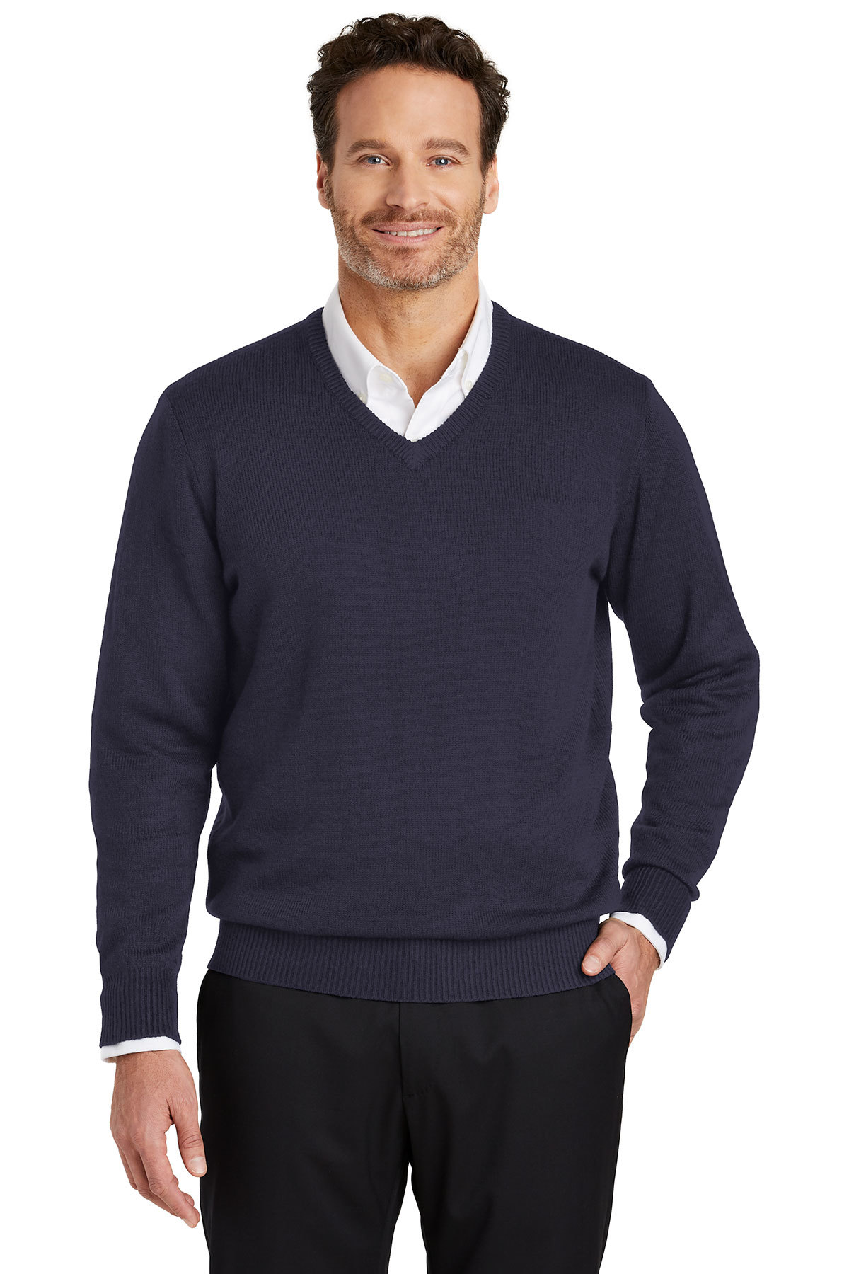 Port Authority Mens Value V Neck Sweater